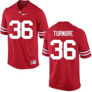 NCAA Ohio State Buckeyes Men's #36 Zach Turnure Red Nike Football College Jersey TLH8445PM